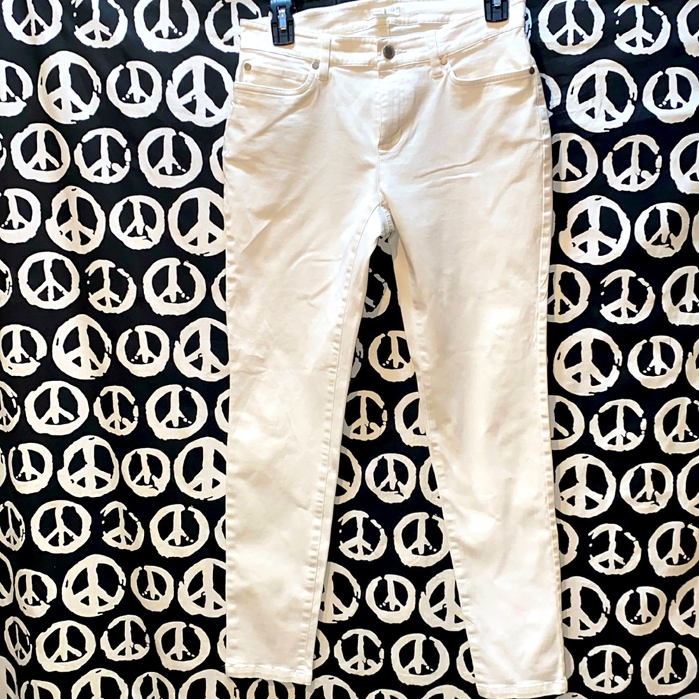 EILEEN FISHER WHITE JEANS SZ 6P